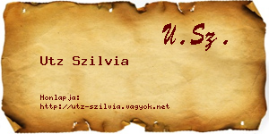 Utz Szilvia névjegykártya